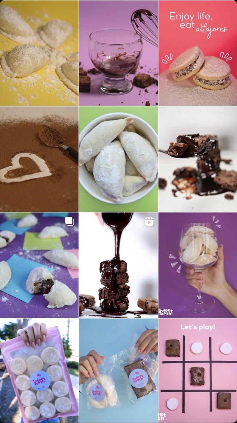 Feed de Instagram para una marca de repostería